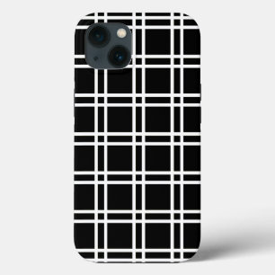 Black Elegant Lattice at Emporiomoffa iPhone 13 Case