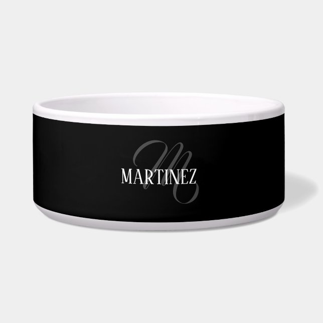 Black Elegant Personalised Last Name | Name (Front)