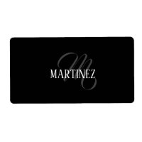 Black Elegant Personalised Last Name | Name