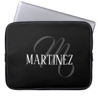 Black Elegant Personalised Last Name | Name
