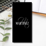 Black Elegant Personalised Last Name | Name Magnetic Notepad<br><div class="desc">Black Elegant Personalised Name. You can choose to add your name,  the name of a loved one,  or a special message. Whether it's a heartfelt gift for someone dear to you or a personal treat,  the choice is yours.</div>