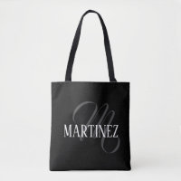 Black Elegant Personalised Last Name | Name