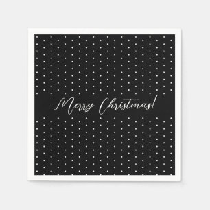 Black Elegant Script Napkin