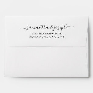 Black Elegant Signature Names Envelope