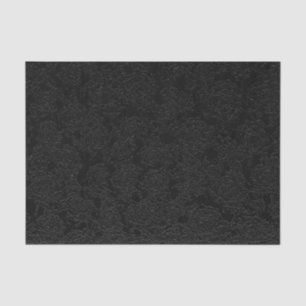 Black Elegant Succulent Pattern Decoupage Tissue Paper