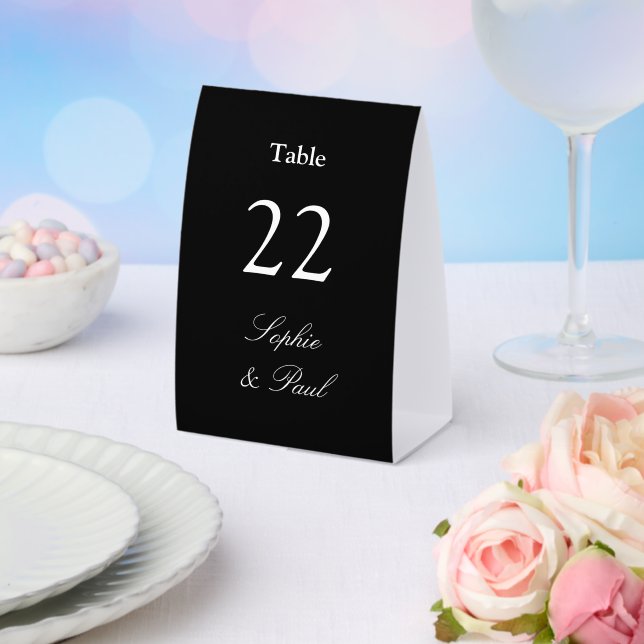 Black Elegant Wedding Table Number (Insitu(Wedding))