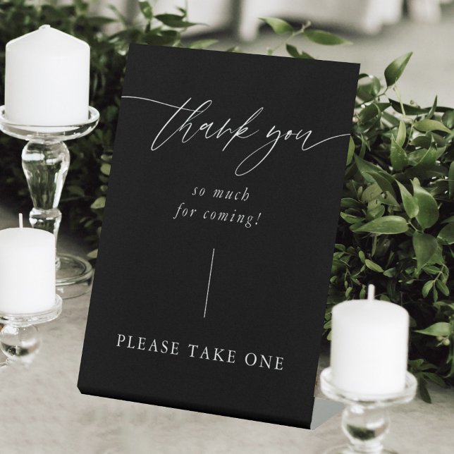 Black Elegant Wedding Thank You For Coming Sign (Creator Uploaded)