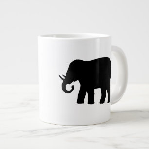 Black Elephant Large Coffee Mug