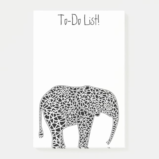 Black Elephant - Post It Notes (Front)