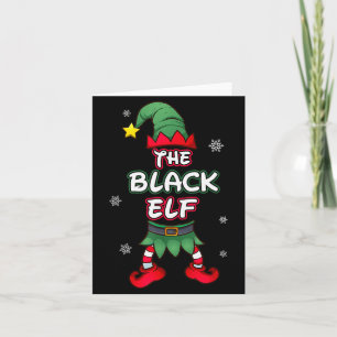 Black Elf Christmas Pajamas Pjs Matching Family Gr Card