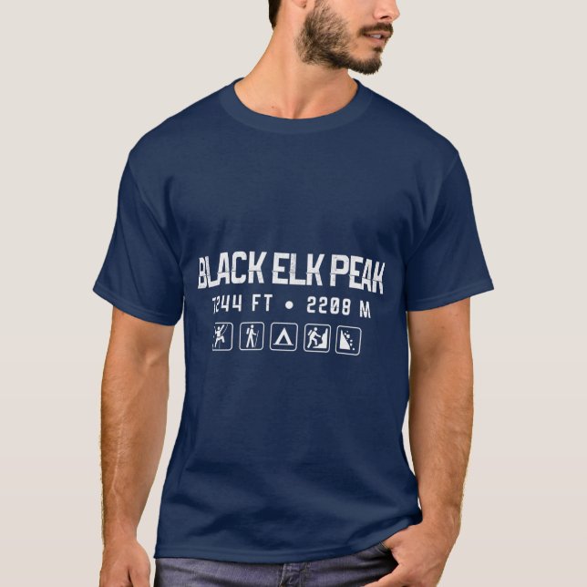 Black Elk Peak South Dakota Mountain T-Shirt (Front)