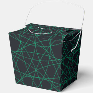 Black & Emerald Geometric Favour Box – Customisabl