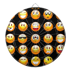 black emojis dartboard