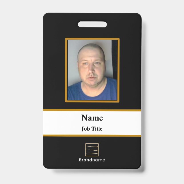 Black Employee ID Badge (Front)