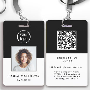 Black Employee Photo Company Logo ID Badge ID Badge