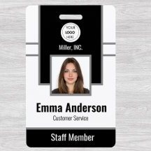 Black | Employee Photo ID Company Security