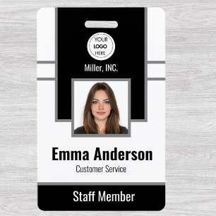 Black Employee Photo ID Company Security ID Badge