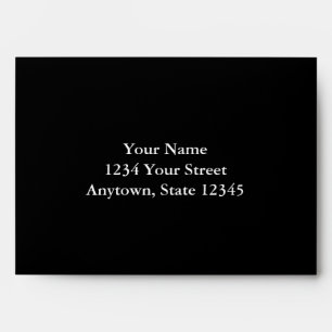 Black Envelope with Custom Address