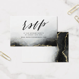 Black Ethereal Mist Website RSVP Insert Cards