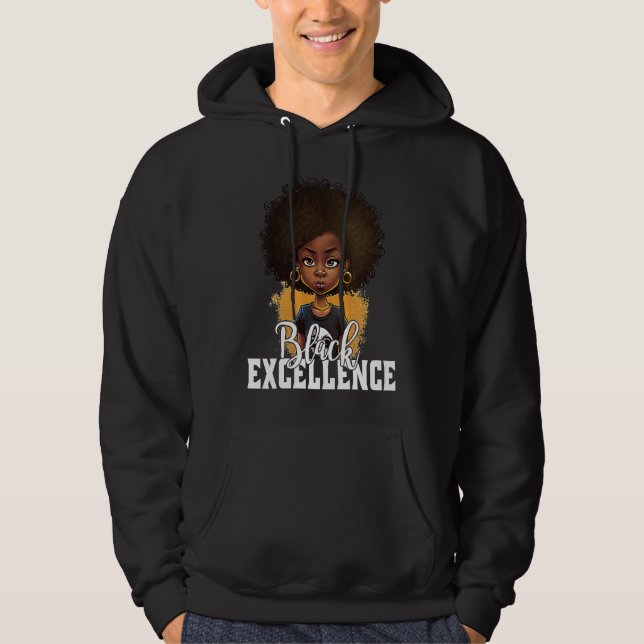 Black Excellence African Pride Black History Month Hoodie (Front)