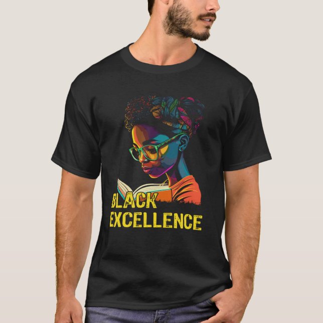 Black Excellence African Pride History Month T-Shirt (Front)
