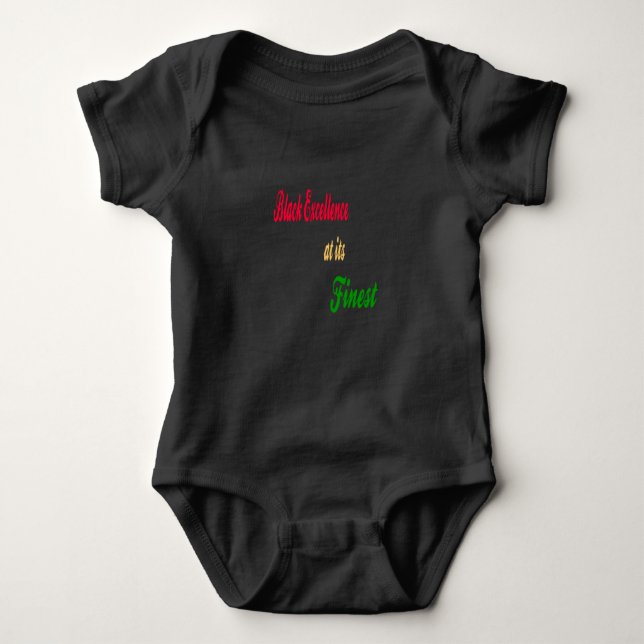 Black Excellence at its Finest Baby Bodysuit (Front)