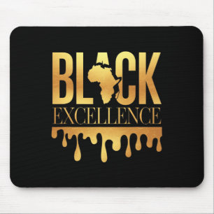 Black Excellence Black History Month Afro Motivati Mouse Pad