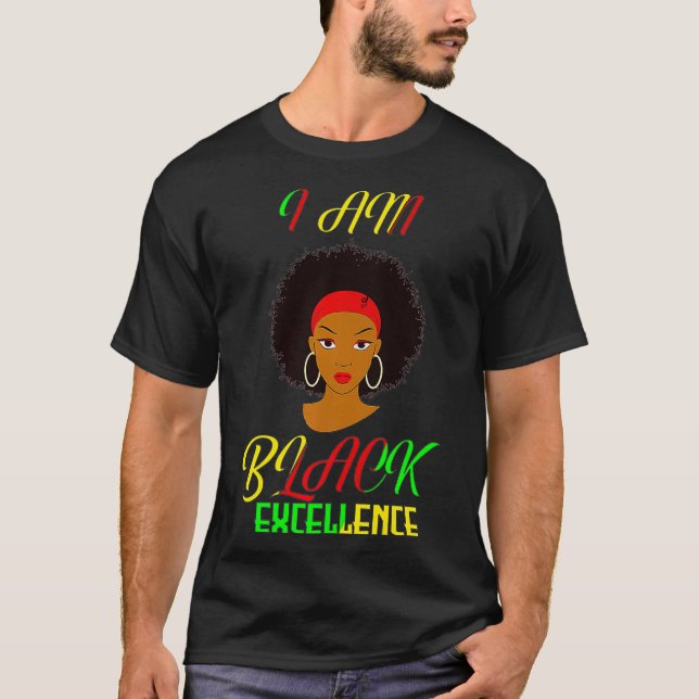 Black Excellence Black history Month Apparel Premi T-Shirt (Front)