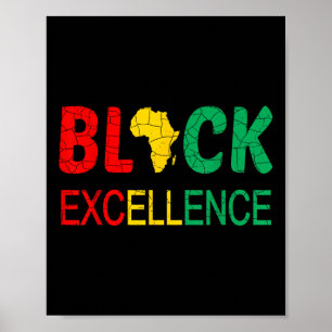 Black Excellence Black History Month Bhm Men Woman Poster