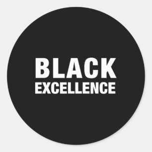 Black Excellence Black History Month Classic Round Sticker