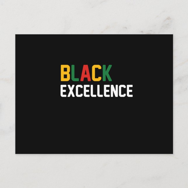 Black Excellence Black Proud Announcement Postcard (Front)
