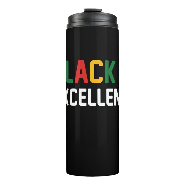 Black Excellence Black Proud Thermal Tumbler (Front)