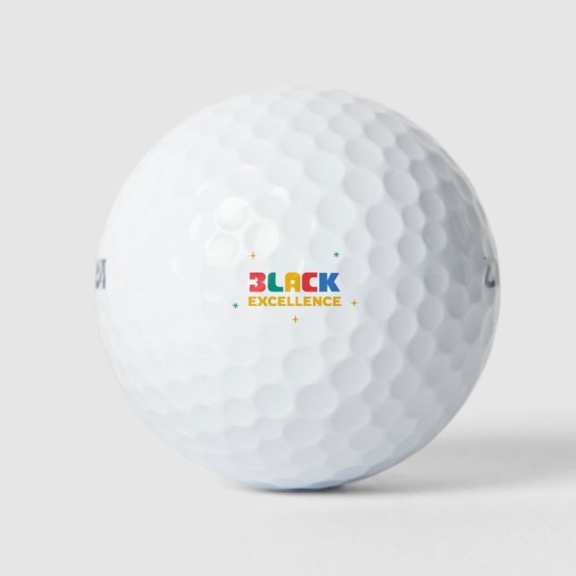 Black Excellence Golf Balls (Front)