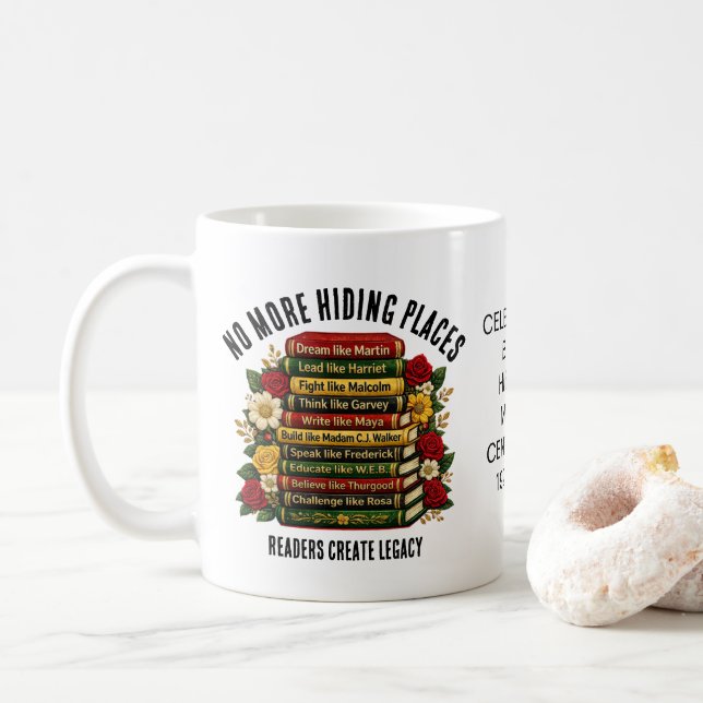 Black Excellence History Heroes Bookish Gift Coffee Mug (With Donut)
