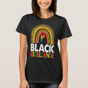 Black Excellence Rainbow Women African Black Histo T-Shirt