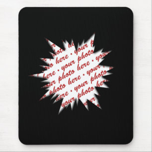 Black EXPLODE Photo Frame Mouse Pad