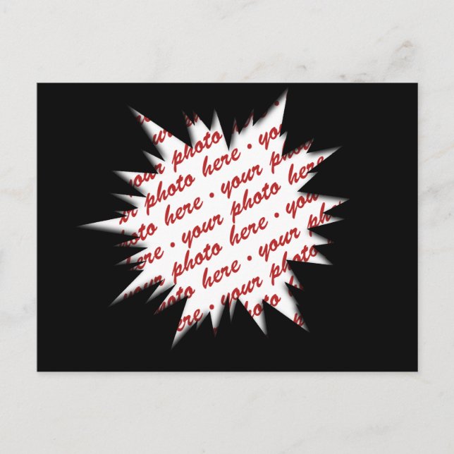 Black EXPLODE  Photo Frame Postcard (Front)