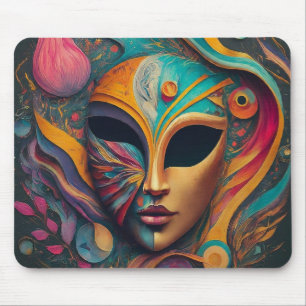 Black Eye Face Mask Mouse Pad