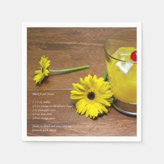 Black Eye Susan cocktail napkin