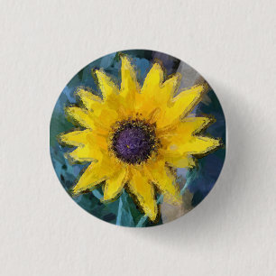 Black Eyed Susan 3 Cm Round Badge