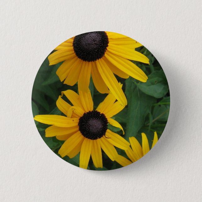 Black Eyed Susan 6 Cm Round Badge (Front)