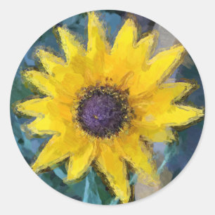 Black Eyed Susan Classic Round Sticker