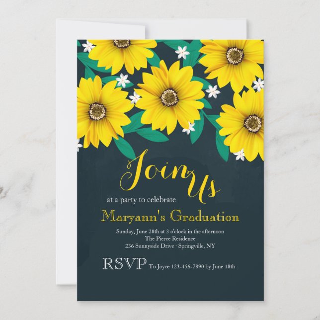Black-eyed Susan Daisies Invitation (Front)