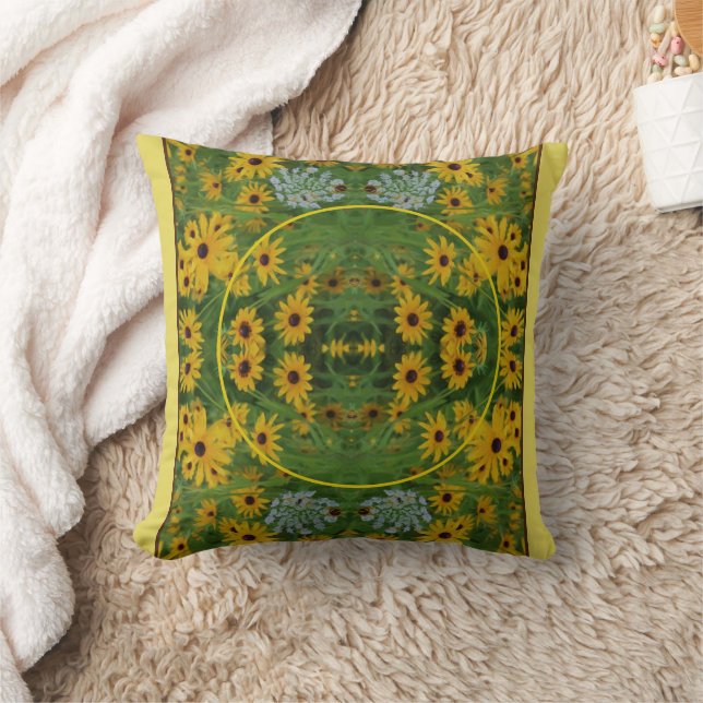 Black Eyed Susan Daisy Create Your Own Photo Cushion (Blanket)