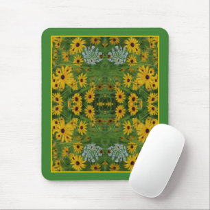 Black Eyed Susan Daisy Flower Painting Abstract Mouse Pad