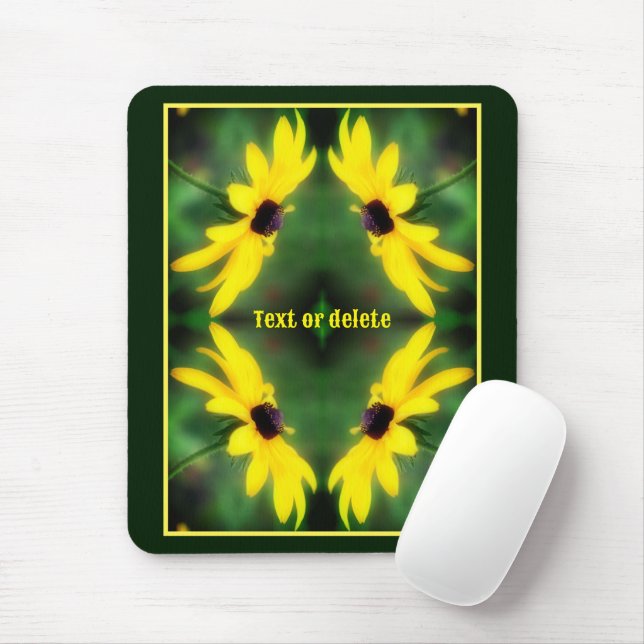 Black Eyed Susan Daisy Flower Personalised Mouse Pad (With Mouse)