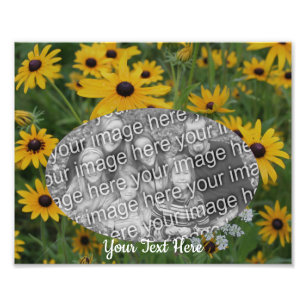 Black Eyed Susan Daisy Flowers Frame Photo Print