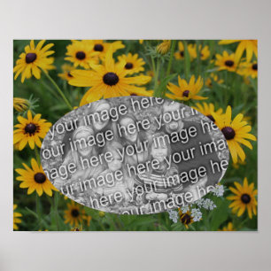 Black Eyed Susan Daisy Frame Add Your Own Photo  Poster