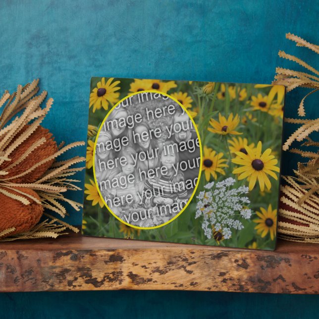 Black Eyed Susan Field Add Your Own Photo Plaque (Side)