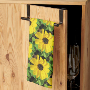 Black Eyed Susan Floral Kitchen Towel